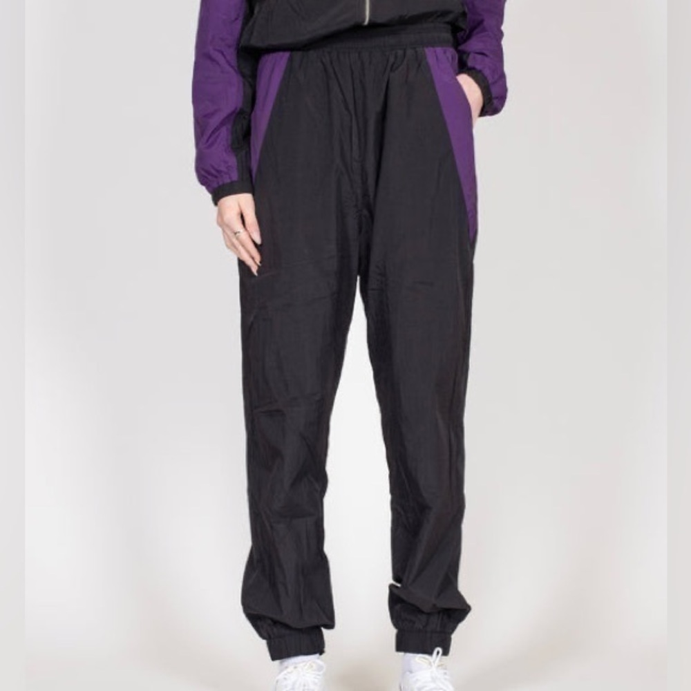 Brunette The Label Track Pants Purple Black Joggers S/M
